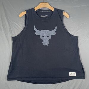 Under Armour Project Rock Tank Top Women’s XL Black Activewear Gym Training